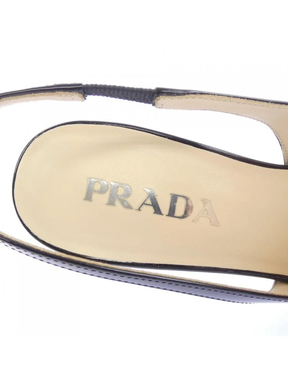 Prada Triangle Logo Slingback Pumps Heels